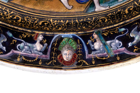A CIRCULAR LIMOGES ENAMEL CHARGER DEPICTING THE STORY OF PSYCHE - photo 10