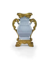A LOUIS XV ORMOLU-MOUNTED CHINESE 'CLAIR DE LUNE' CELADON PORCELAIN VASE