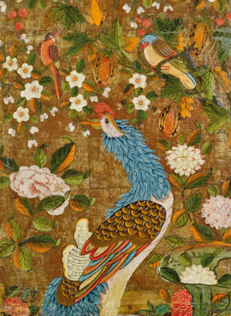 A DUTCH POLYCHROME-PAINTED AND GILT-GROUND EMBOSSED LEATHER SIX-PANEL SCREEN - Foto 2