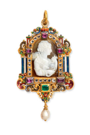 AN ONYX CAMEO REPRESENTING CLEOPATRA - Foto 1