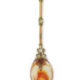 A GERMAN RENAISSANCE STYLE GOLD-MOUNTED AND ENAMELED HARDSTONE SPOON - Archives des enchères