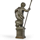 A BRONZE FIGURE OF A PUTTO, POSSIBLY FOR A TABLE FOUNTAIN - фото 3