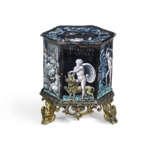 A HEXAGONAL LIMOGES ENAMEL SALT CELLAR DEPICTING THE LABORS OF HERCULES - Foto 1