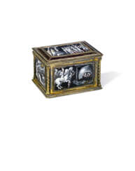 A LIMOGES ENAMEL CASKET