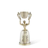 AN AUSTRIAN PARCEL-GILT SILVER WAGER CUP - фото 2