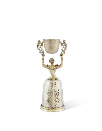 AN AUSTRIAN PARCEL-GILT SILVER WAGER CUP - photo 2