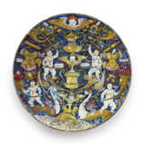 A GUBBIO MAIOLICA DATED RUBY AND GOLD LUSTRED DISH - фото 1