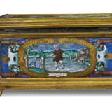 A SET OF FIVE LIMOGES ENAMEL PLAQUES WITH ALLEGORICAL SCENES - фото 4