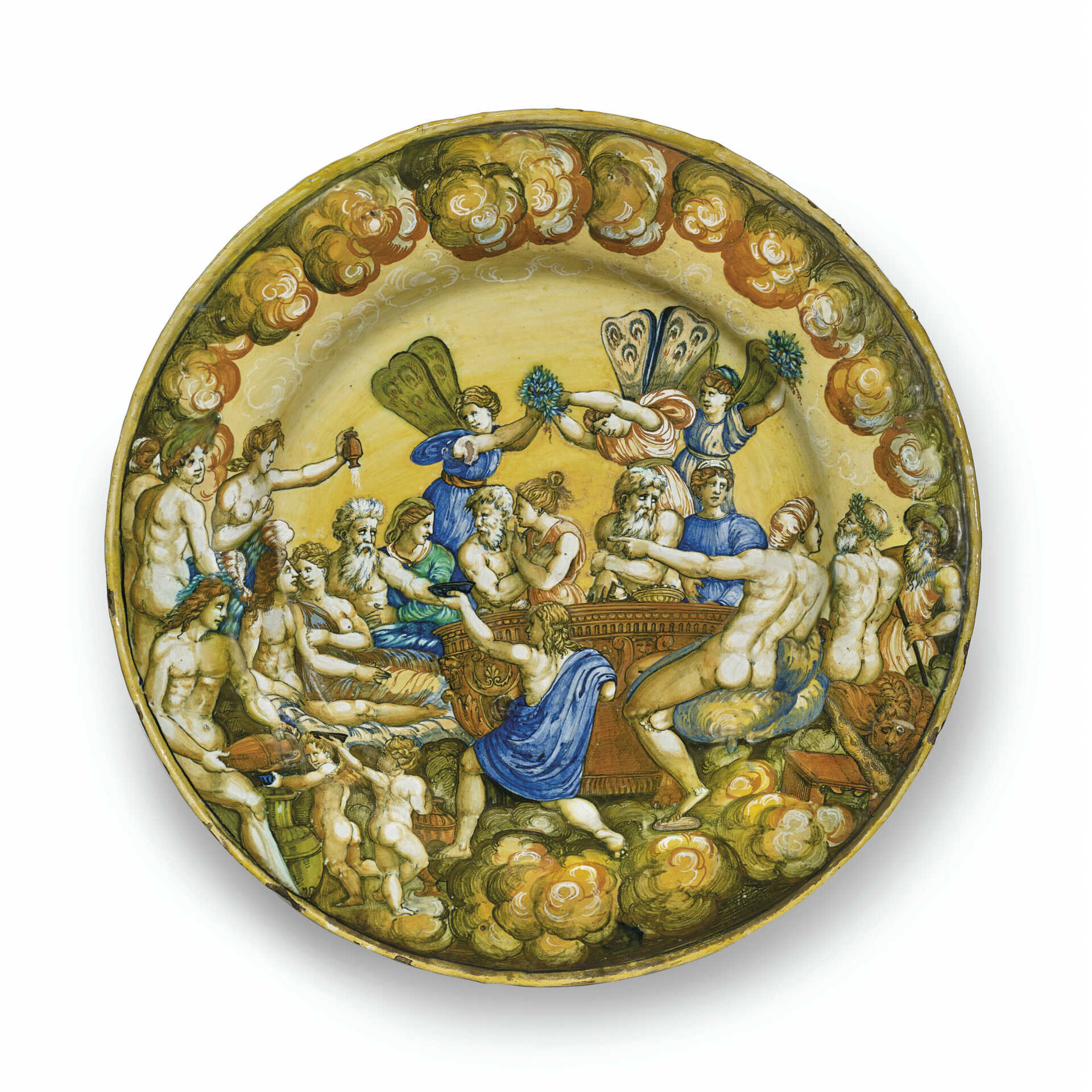 A LARGE VENICE MAIOLICA DOCUMENTARY ISTORIATO CHARGER