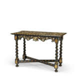 A SOUTH EUROPEAN BLACK AND GILT-JAPANNED, MOTHER-OF-PEARL-INLAID AND EBONIZED CENTER TABLE - photo 2