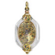 A ROCK CRYSTAL, GOLD AND ENAMEL SINGLE-HAND VERGE PENDANT WATCH - Auktionsarchiv