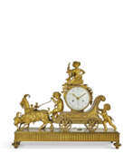 Mantel clock. A LOUIS XVI ORMOLU MANTEL CLOCK