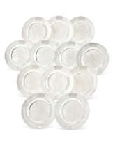A SET OF TWELVE GEORGE I SILVER DINNER PLATES