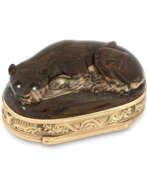 Edelsteine Deutschland. A GERMAN GOLD-MOUNTED HARDSTONE SNUFF-BOX