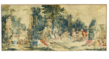 A LOUIS XV BEAUVAIS PASTORAL TAPESTRY