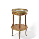 A LATE LOUIS XV ORMOLU AND PORCELAIN-MOUNTED TULIPWOOD, SYCAMORE AND HOLLY GUERIDON - photo 3