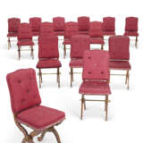A SUITE OF FIFTEEN FRENCH POLYCHROME-DECORATED DINING-CHAIRS - фото 8