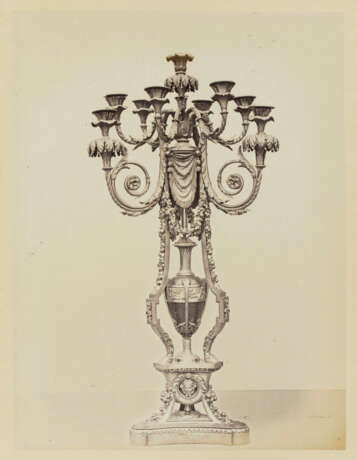 A PAIR OF FRENCH ORMOLU AND PATINATED BRONZE TEN-LIGHT CANDELABRA - photo 3