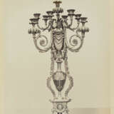 A PAIR OF FRENCH ORMOLU AND PATINATED BRONZE TEN-LIGHT CANDELABRA - фото 3