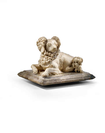 A MARBLE MODEL OF A SPANIEL, POSSIBLY A CAVALIER KING CHARLES - photo 2