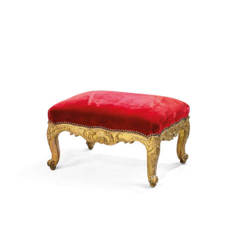 A LOUIS XV GILTWOOD TABOURET - photo 1