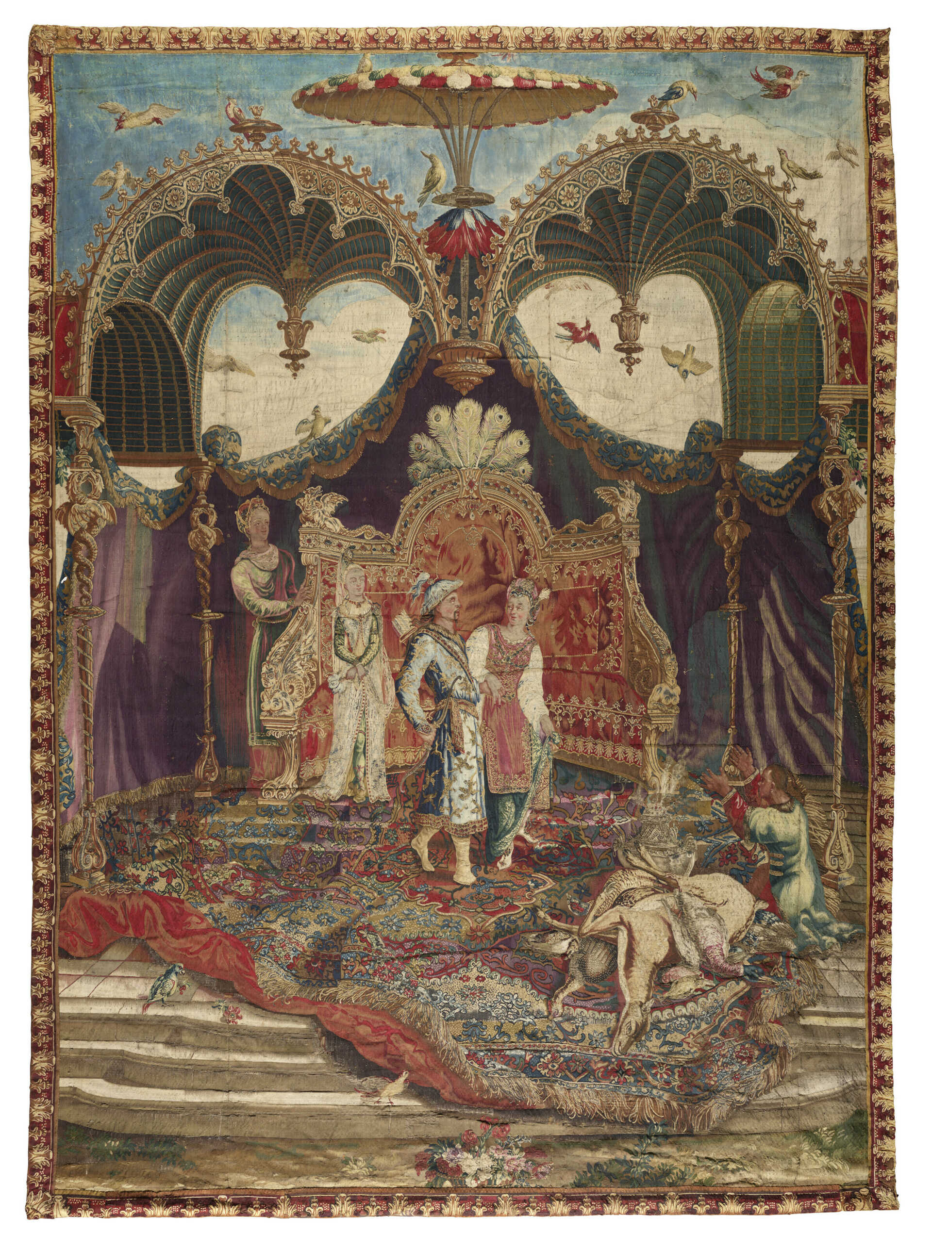 A LOUIS XIV BEAUVAIS TAPESTRY