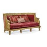 AN EMPIRE GILTWOOD CANAPE - Foto 1