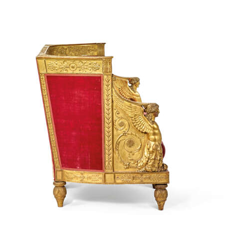 AN EMPIRE GILTWOOD CANAPE - фото 2
