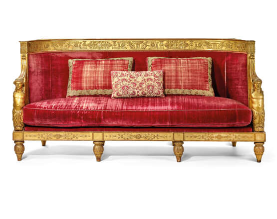AN EMPIRE GILTWOOD CANAPE - фото 4