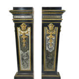 A PAIR OF NAPOLEON III ORMOLU-MOUNTED, PEWTER AND BRASS `BOULLE`-INLAID EBONY AND EBONIZED PEDESTALS - фото 2