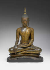 A MONUMENTAL GILT-BRONZE FIGURE OF BUDDHA