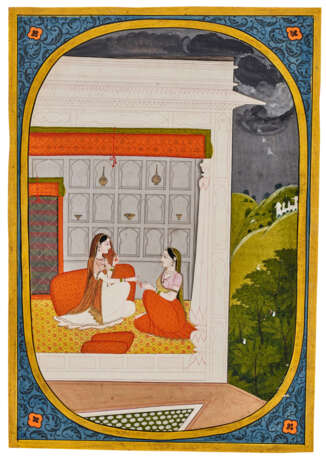A PAINTING FROM A RASIKAPRIYA SERIES: RADHA AND HER CONFIDANT - photo 1