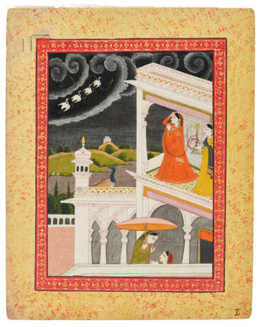 A PAINTING OF RADHA WATCHING THE APPROACHING STORM - photo 2