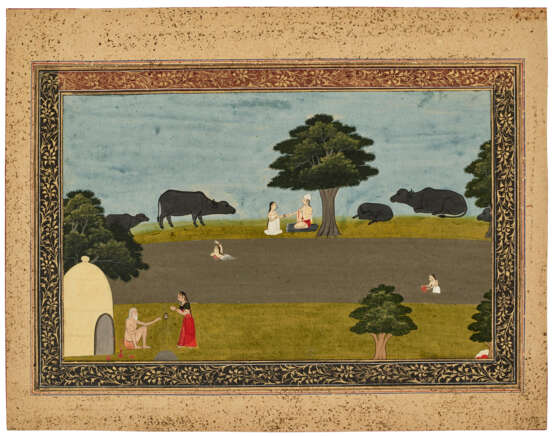 A PAINTING OF SOHNI CROSSING THE RIVER TO MAHIWAL - photo 2