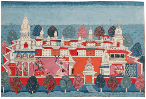 AN ILLUSTRATION FROM A BHAGAVATA PURANA SERIES: PRADYUMNA SLAYS SAMBARA - photo 1