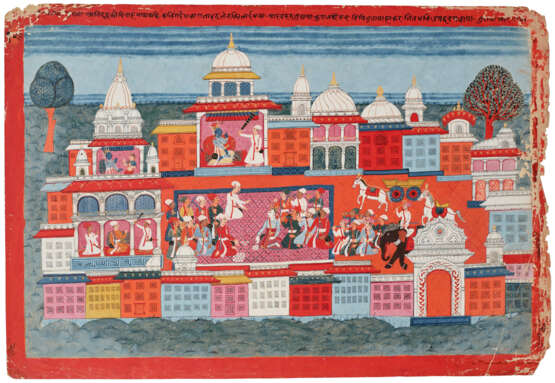 AN ILLUSTRATION FROM A BHAGAVATA PURANA SERIES: KINGS GAMBLING - Foto 2