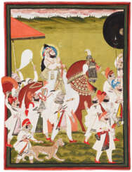 AN EQUESTRIAN PORTRAIT OF MAHARANA BHIM SINGH (R.1778–1828)