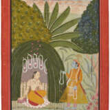 AN ILLUSTRATION FROM A GITA GOVINDA SERIES: KRISHNA GIFTING RADHA A GARLAND OF FLOWERS - photo 2