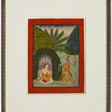 AN ILLUSTRATION FROM A GITA GOVINDA SERIES: KRISHNA GIFTING RADHA A GARLAND OF FLOWERS - photo 4