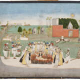 A PAINTING OF A WOMAN PERFORMING SATI - photo 2