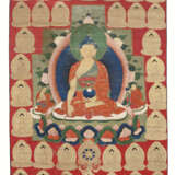 A GILT-DECORATED PAINTING OF BUDDHA SHAKYAMUNI - фото 1