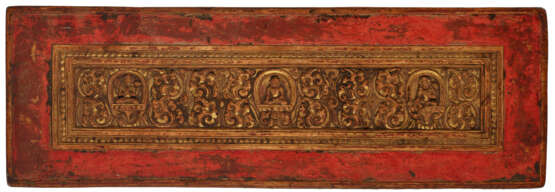 TWO PAINTED WOODEN MANUSCRIPT COVERS - Foto 5