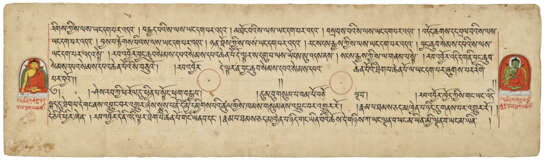 THREE PAINTED MANUSCRIPT PAGES FROM THE PERFECTION OF WISDOM IN ONE HUNDRED THOUSAND LINES - Foto 2