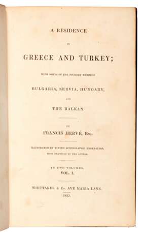 A residence in Greece and Turkey. London, 1837, 2 volumes, 8vo, plates, morocco gilt - photo 2