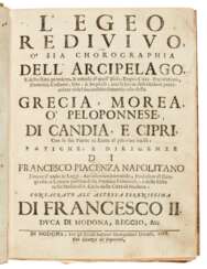 L'egeo redivivo or sia chorographia dell' arcipelago. Modona, 1688, modern half vellum