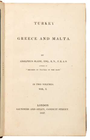 Turkey, Greece and Malta, London, 1837, 2 vols, half calf - Foto 2