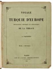 Voyage dans la Turquie d'Europe.Paris, 1855, volume 1 only (of 2), calf backed boards