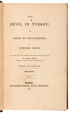 The Devil in Turkey, London, 1851, 3 vols, original cloth - photo 2