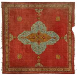A large hand-knotted Ottoman carpet, c.1905, owned by Gertrude Bell