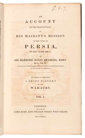An Account of the Transactions of his Majesty's Mission to the Court of Persia, London, 1834 - Foto 2